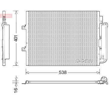 Kondenzátor, klimatizace DENSO DCN23026