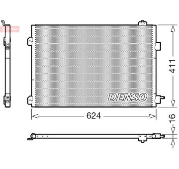 Kondenzátor, klimatizace DENSO DCN23027