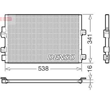 Kondenzátor, klimatizace DENSO DCN23028