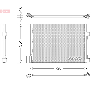 Kondenzátor, klimatizace DENSO DCN23032