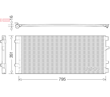 Kondenzátor, klimatizace DENSO DCN23037