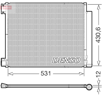 Kondenzátor, klimatizace DENSO DCN23039