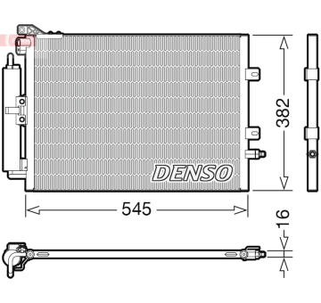 Kondenzátor, klimatizace DENSO DCN23040