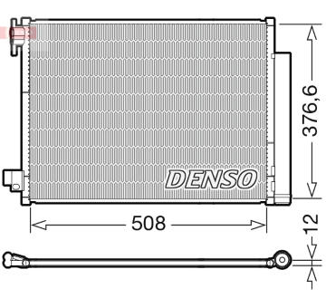 Kondenzátor, klimatizace DENSO DCN23052