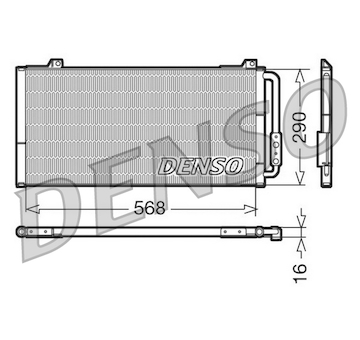Kondenzátor, klimatizace DENSO DCN24001