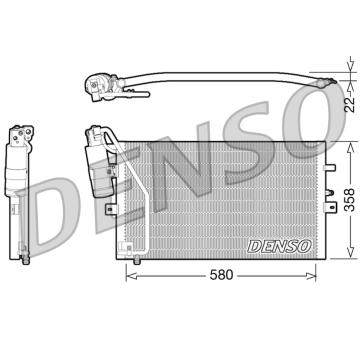 Kondenzátor, klimatizace DENSO DCN25003
