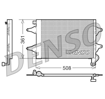 Kondenzátor, klimatizace DENSO DCN27004