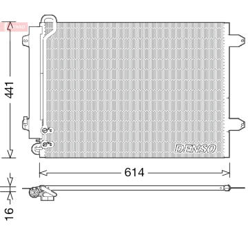 Kondenzátor, klimatizace DENSO DCN32008