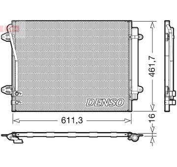 Kondenzátor, klimatizace DENSO DCN32012