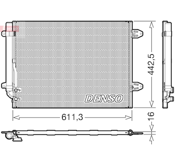 Kondenzátor, klimatizace DENSO DCN32013