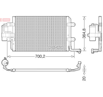 Kondenzátor, klimatizace DENSO DCN32021