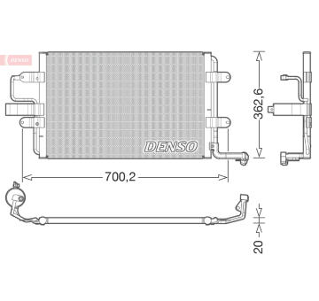 Kondenzátor, klimatizace DENSO DCN32022