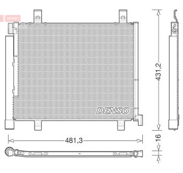 Kondenzátor, klimatizace DENSO DCN32023