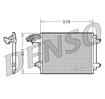 Kondenzátor, klimatizace DENSO DCN32030