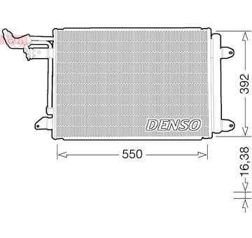 Kondenzátor, klimatizace DENSO DCN32032