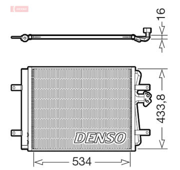 Kondenzátor, klimatizace DENSO DCN32034