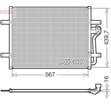 Kondenzátor, klimatizace DENSO DCN32035