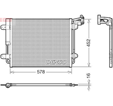 Kondenzátor, klimatizace DENSO DCN32067