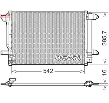 Kondenzátor, klimatizace DENSO DCN32072