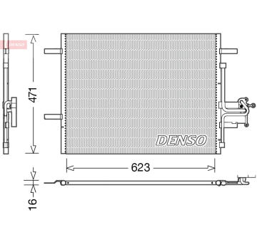 Kondenzátor klimatizácie DENSO DCN33010