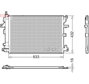 Kondenzátor, klimatizace DENSO DCN33012