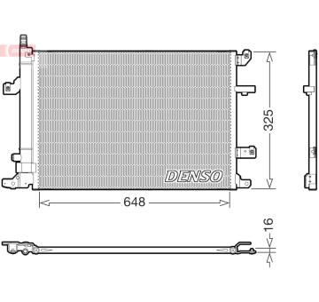 Kondenzátor, klimatizace DENSO DCN33017