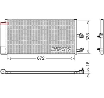 Kondenzátor, klimatizace DENSO DCN33018