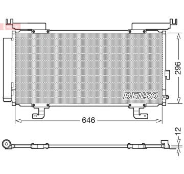 Kondenzátor, klimatizace DENSO DCN36004