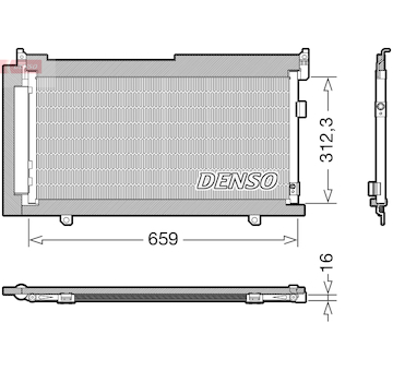 Kondenzátor, klimatizace DENSO DCN36006