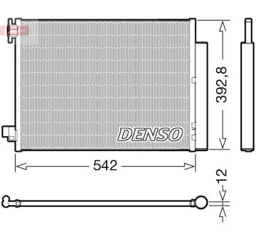 Kondenzátor, klimatizace DENSO DCN37004