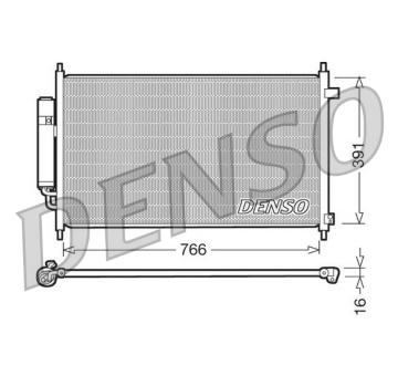 Kondenzátor, klimatizace DENSO DCN40004
