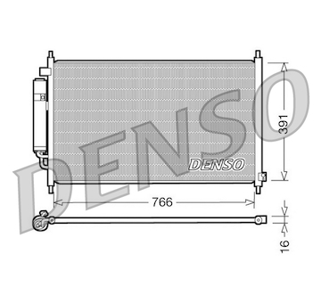 Kondenzátor, klimatizace DENSO DCN40005