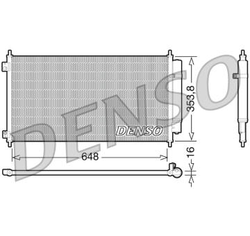 Kondenzátor, klimatizace DENSO DCN40010