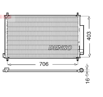 Kondenzátor, klimatizace DENSO DCN40013