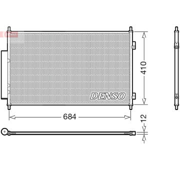 Kondenzátor, klimatizace DENSO DCN40027
