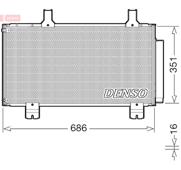 Kondenzátor, klimatizace DENSO DCN40028