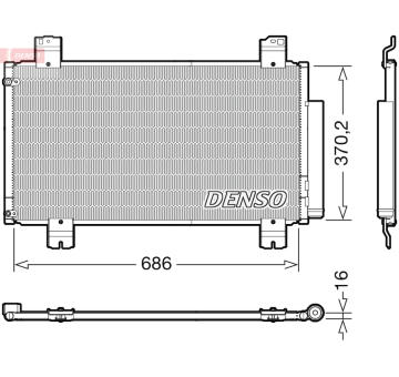 Kondenzátor, klimatizace DENSO DCN40033