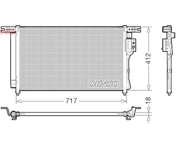 Kondenzátor, klimatizace DENSO DCN41008