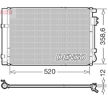 Kondenzátor, klimatizace DENSO DCN41011