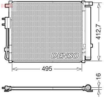 Kondenzátor, klimatizace DENSO DCN41012