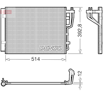 Kondenzátor, klimatizace DENSO DCN41014