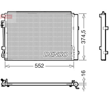 Kondenzátor, klimatizace DENSO DCN41017