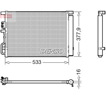 Kondenzátor, klimatizace DENSO DCN41018