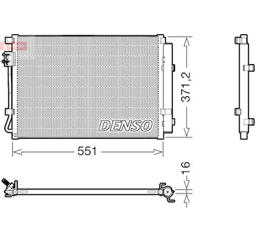Kondenzátor, klimatizace DENSO DCN41022