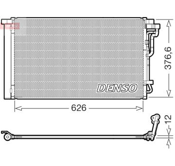 Kondenzátor, klimatizace DENSO DCN41026