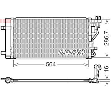 Kondenzátor, klimatizace DENSO DCN41027