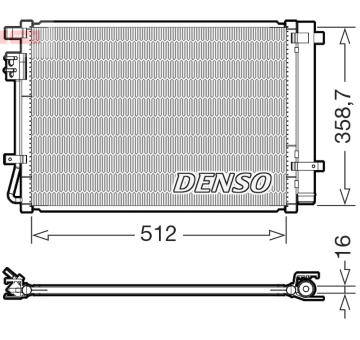 Kondenzátor klimatizácie DENSO DCN41031