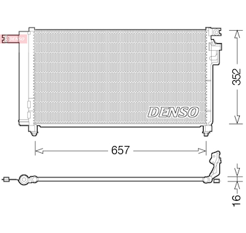 Kondenzátor, klimatizace DENSO DCN43001