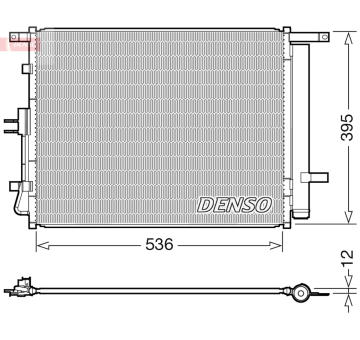 Kondenzátor, klimatizace DENSO DCN43002