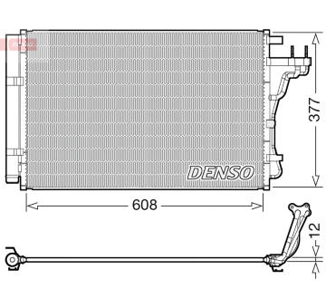 Kondenzátor, klimatizace DENSO DCN43004